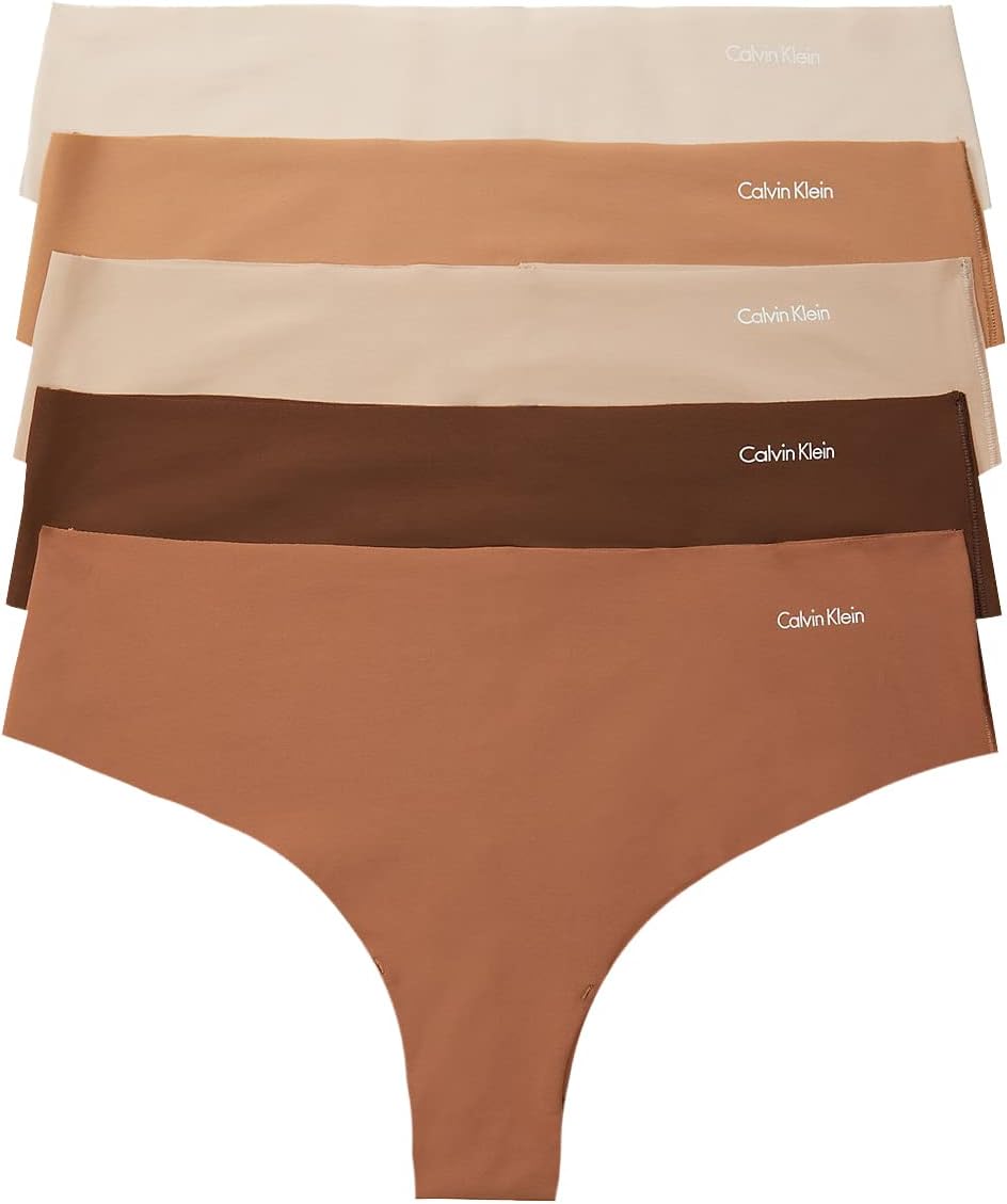 

Женские бесшовные трусики-стринги Calvin Klein Invisibles, 5 шт., Beechwood/Cedar/Sandalwood/Spruce/Umber