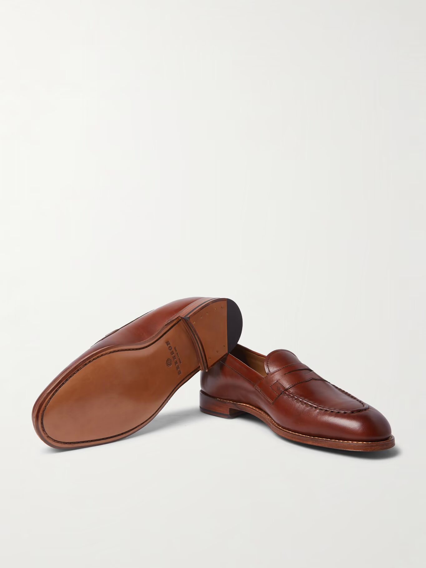Пенни-лоферы из кожи Ллойда GRENSON, коричневый — фото 2