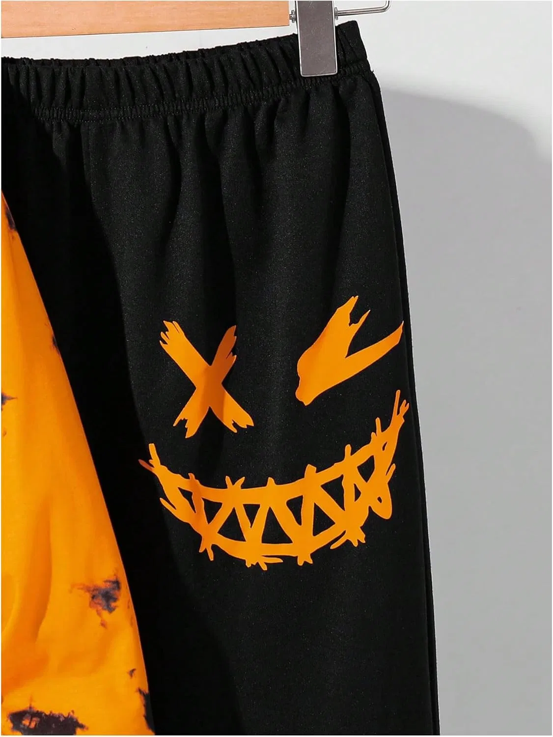 Детский спортивный костюм с принтом WDIRARA, 2 предмета, Black Orange — фото 3