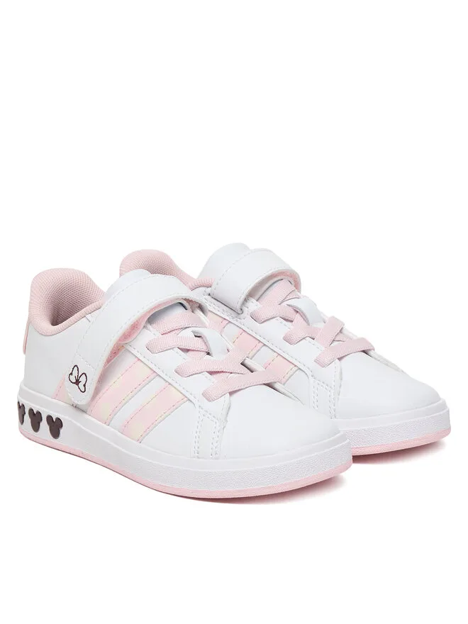 Adidas Кроссовки Grand Court Minnie El K JR8134 белые — фото 2