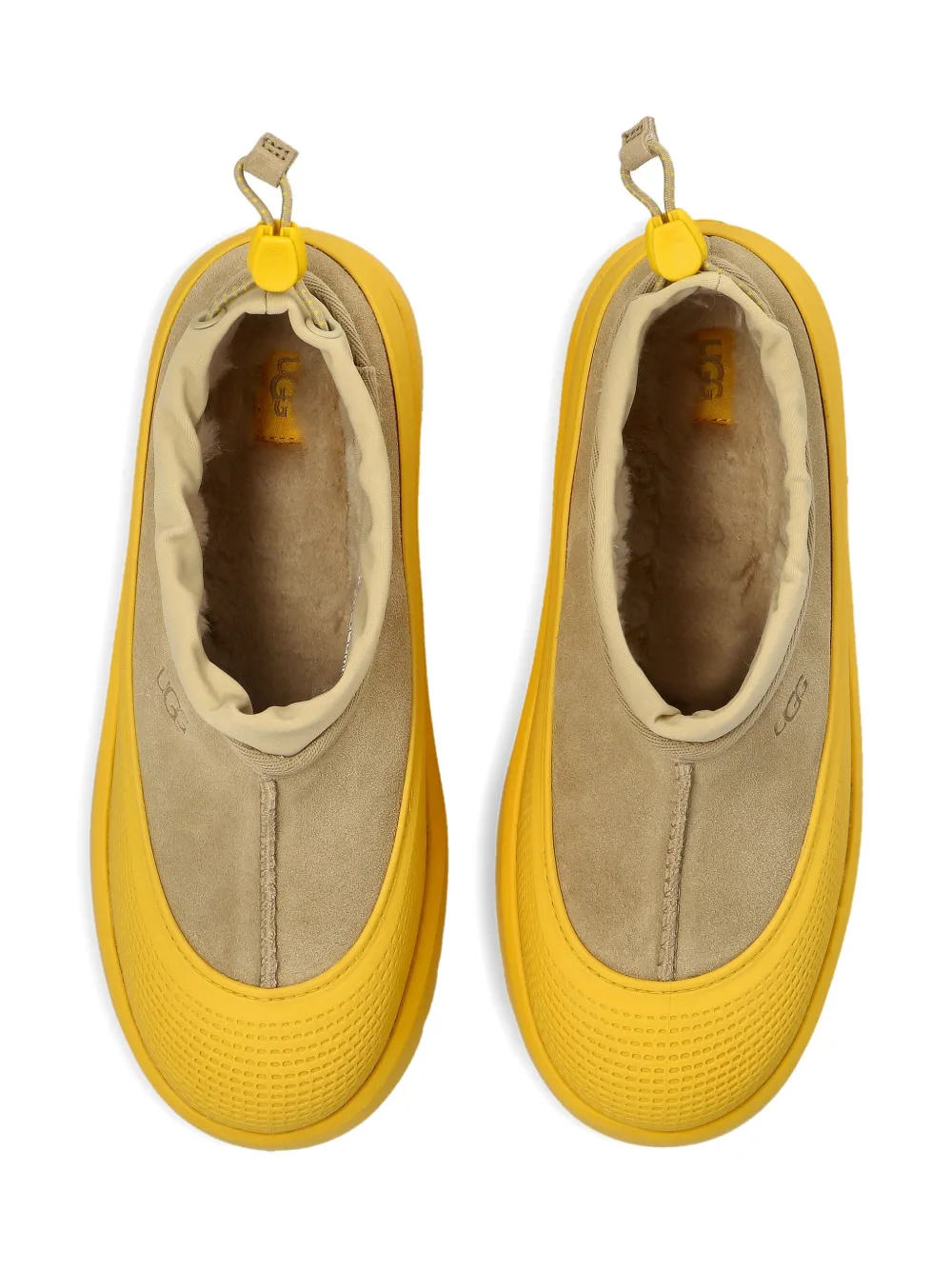 Слипоны-ботинки с верхом из замши UGG Kids, желтый — фото 4