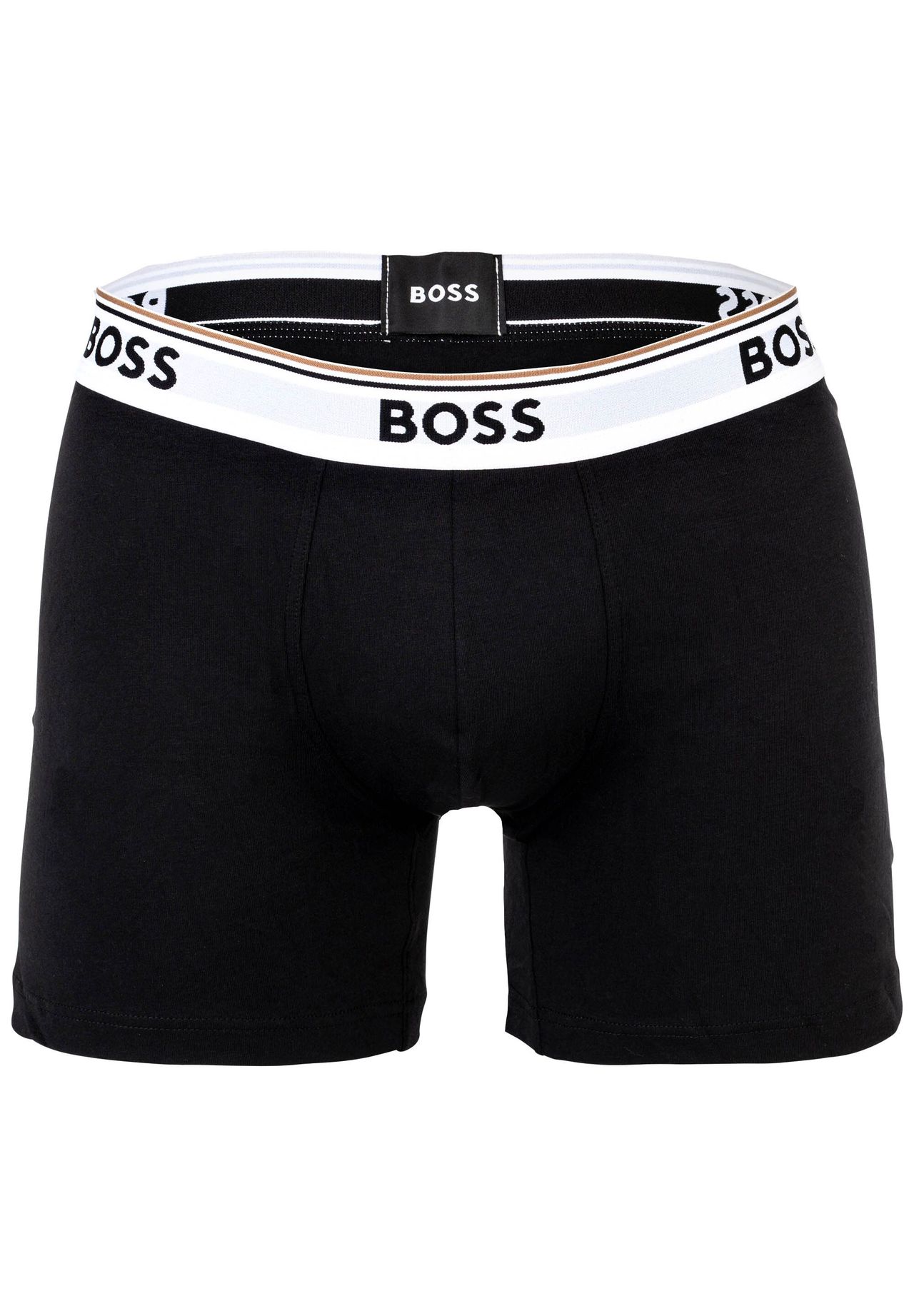 Мужские боксеры, 6 шт - Boxer Briefs 6P Power, хлопок стрейч, логотип BOSS, черно-белый — фото 3