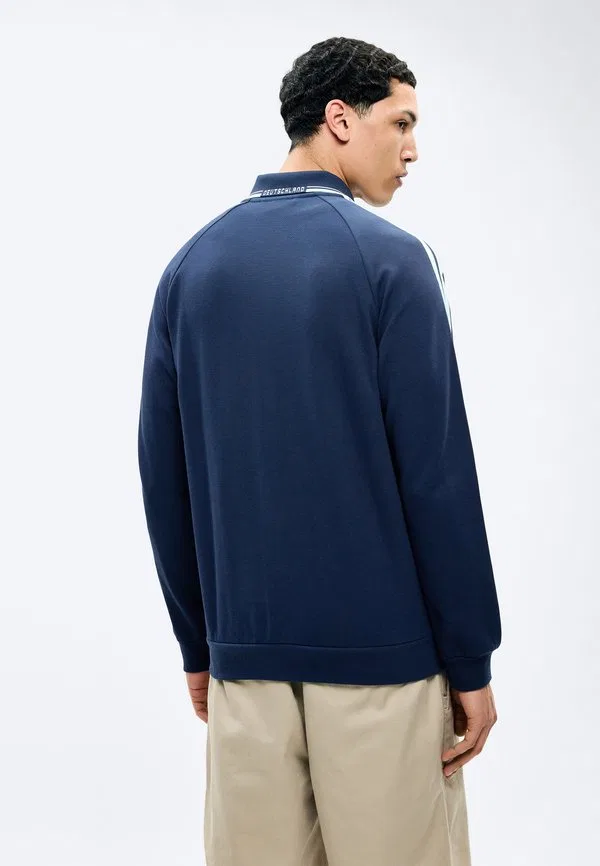 Куртка с изображением гимна германии на выезде, толстовка на молнии Adidas Originals, Collegiate Navy — фото 3