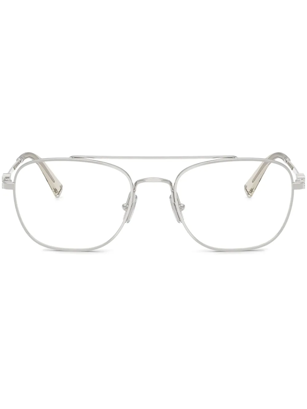 

Очки в квадратной оправе Miu Miu Eyewear, серебяный