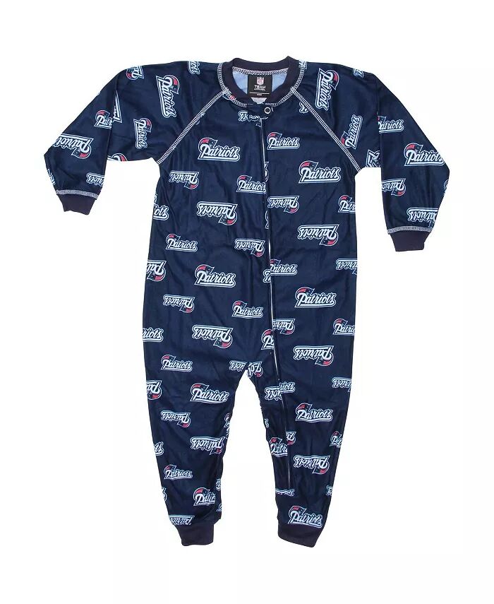 

Комбинезон New England Patriots Unisex Toddler с окантовкой реглан на молнии - темно-синий Outerstuff