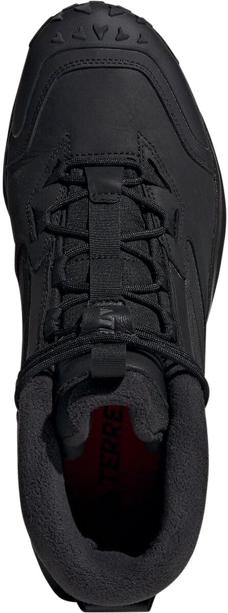 Мужские зимние кроссовки для хайкинга adidas Terrex из кожи с круглым носком - черные — фото 3
