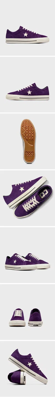 Мужские низкие кеды Cons One Star Pro Night Purple от Converse — фото 2