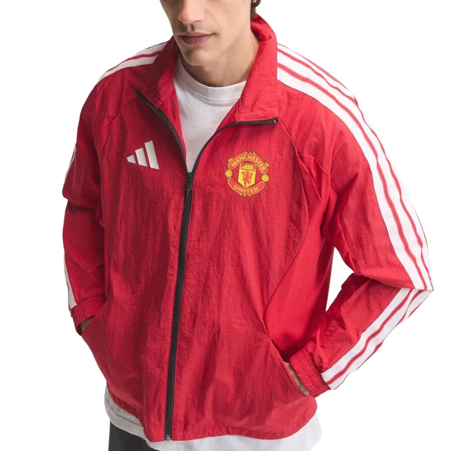 Домашняя куртка Adidas "Манчестер Юнайтед" Anthem, красный — фото 2