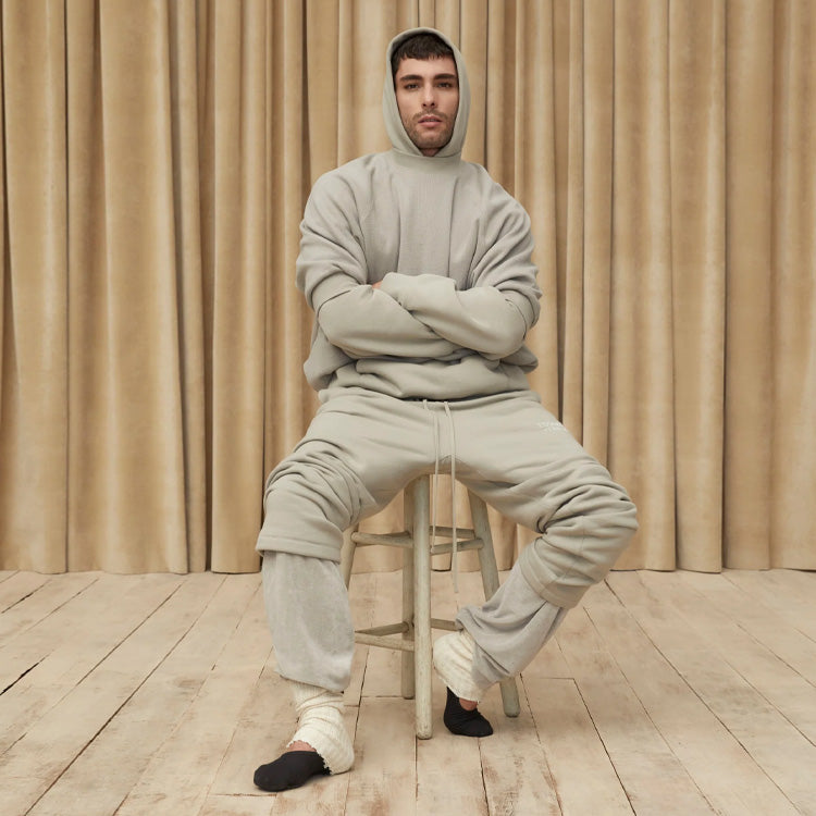 Толстовка Fear of God Essentials SS23 Ss Waffle Sweatshirt 'Seal' FOG-SS23-051, серый — фото 3