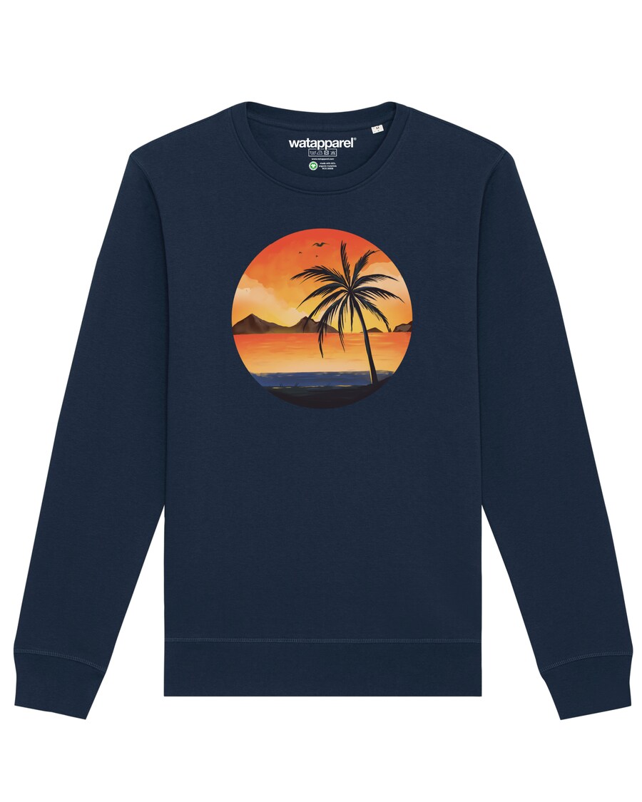 

Толстовка Watapparel Sunset on palm beach, темно-синий