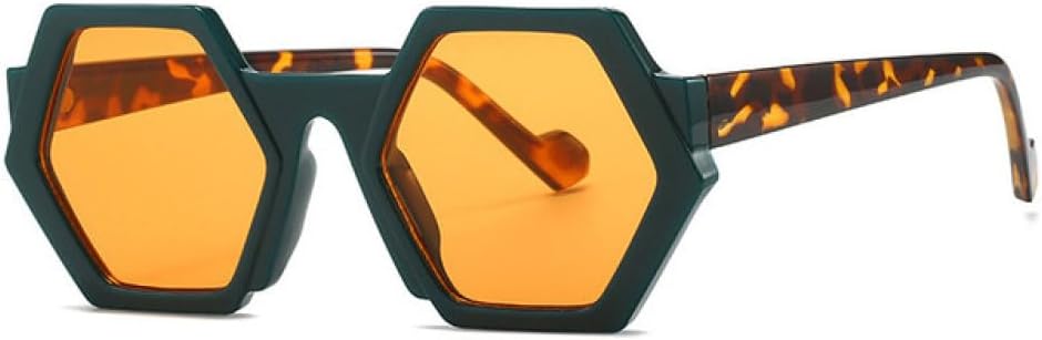 

Модные солнцезащитные очки в стиле панк Polygon для женщин, солнцезащитные очки для мужчин, очки для активного отдыха с защитой от УФ-излучения UV400, женские очки WNCKSQ, Green-orangeyellow