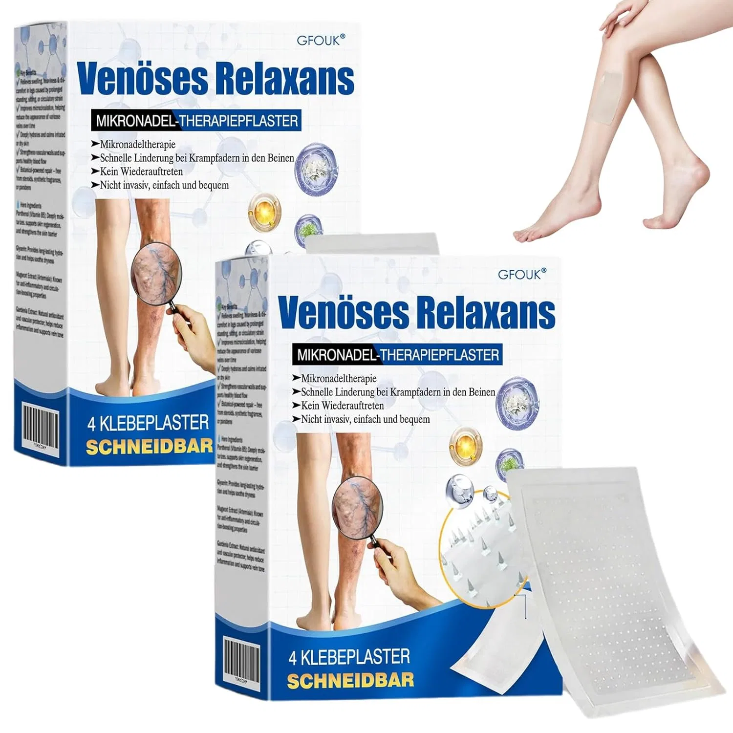 Микроигольный пластырь GFOUK Venous Relaxant для терапии вен Hjjh, 2