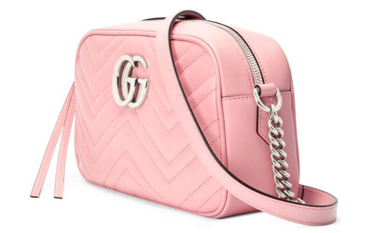 Сумка Gucci GG Marmont Zip Around, малая, пастельно-розовая — фото 2