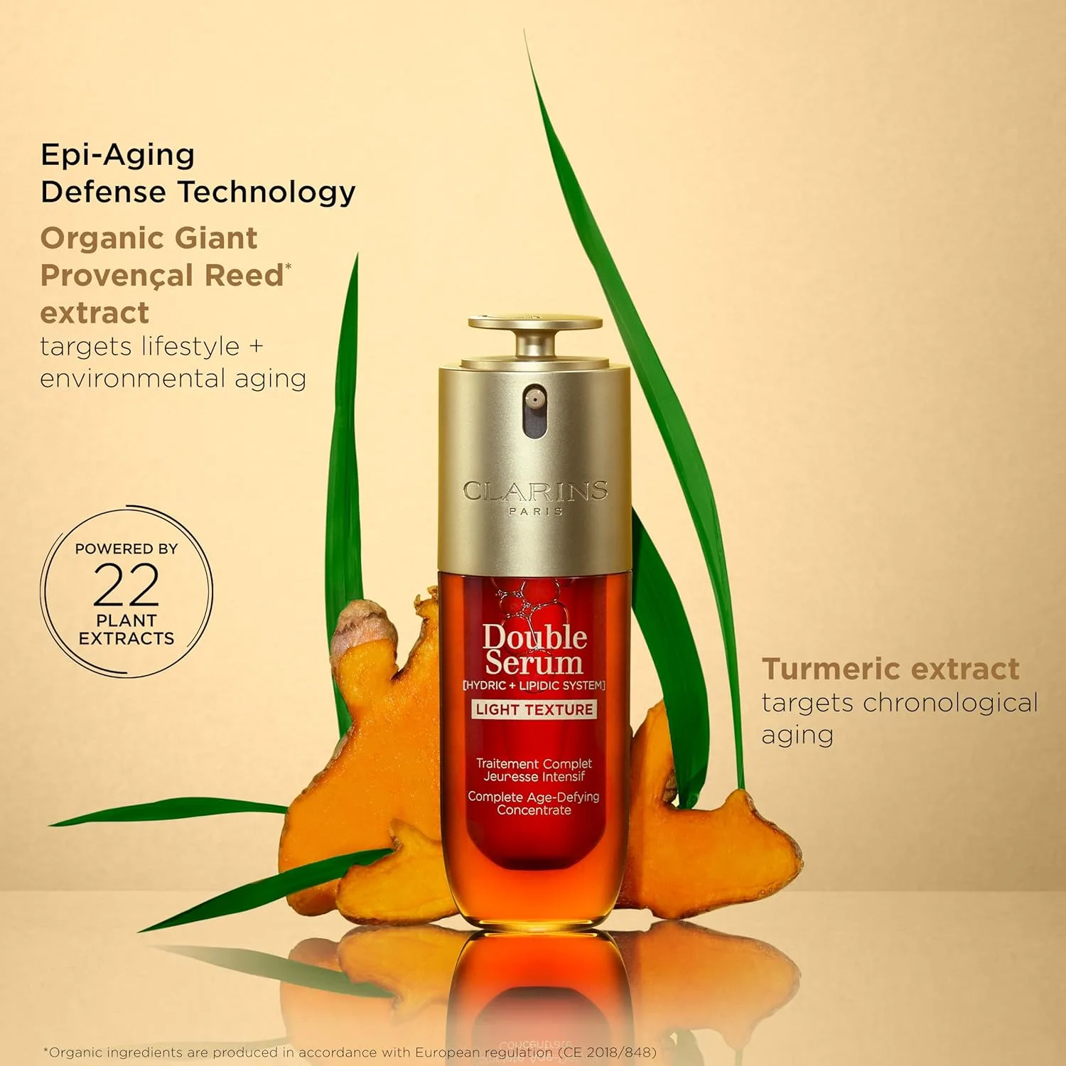 Сыворотка Clarins — DOUBLE SERUM LIGHT TEXTURE, антивозрастная , заметно укрепляет, разглаживает, усиливает — фото 4
