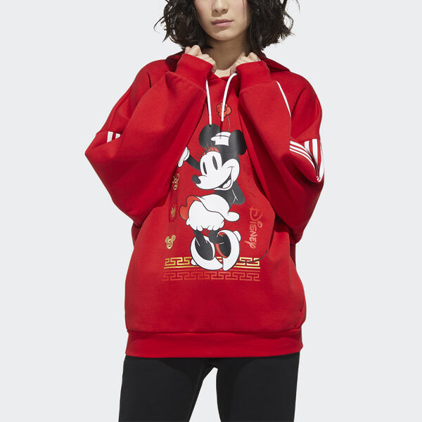 Толстовка с капюшоном neo x disney mickey mouse crossover cny print Adidas, красный — фото 3
