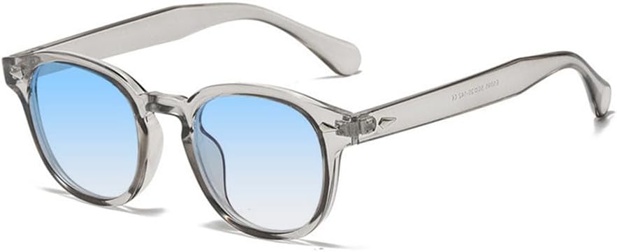 

Солнцезащитные очки UV400 с овальными заклепками и прозрачными линзами цвета океана для женщин и мужчин, для бега и занятий спортом на открытом воздухе UYPTK, Grey Blue