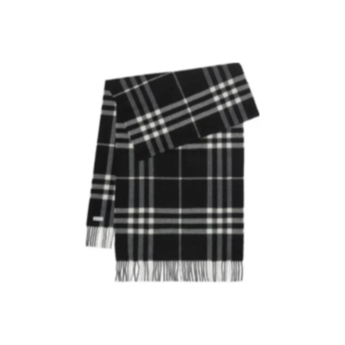 

Burberry Бахромчатый кашемировый шарф Fringed, Black
