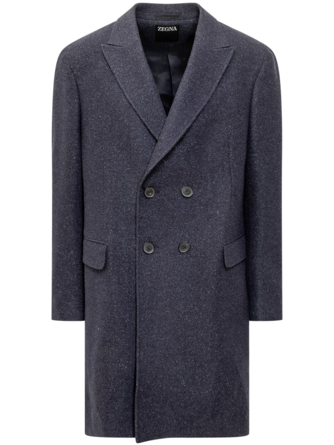 

Двубортное пальто Zegna, синий