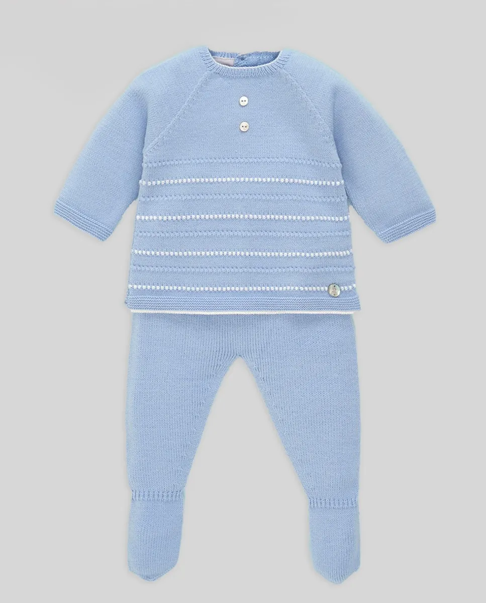 

Комплект вязаной одежды для младенца, коллекция, подарок PAZ Rodríguez, светло-голубой