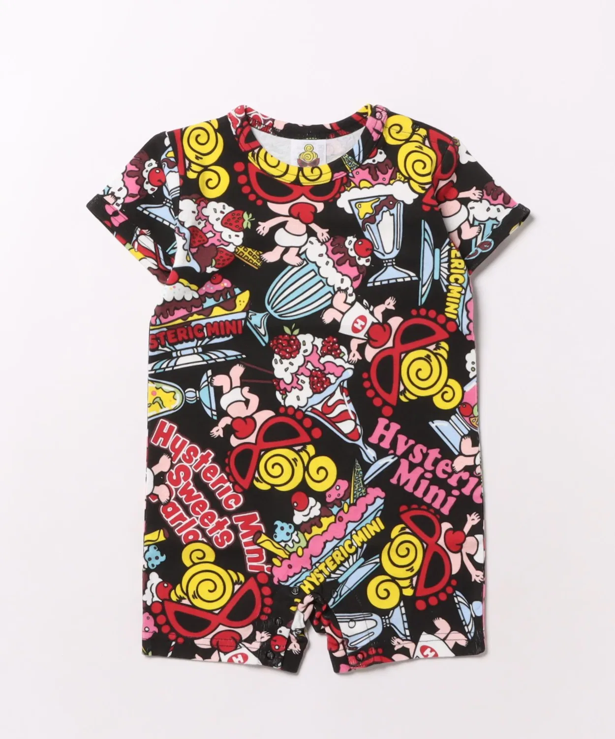 Комбинезон Hysteric Mini Sweets Parlor хлопковый короткий черный