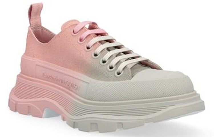 Кроссовки женские Alexander Mcqueen Tread Slick Lifestyle, серо-розовый — фото 3