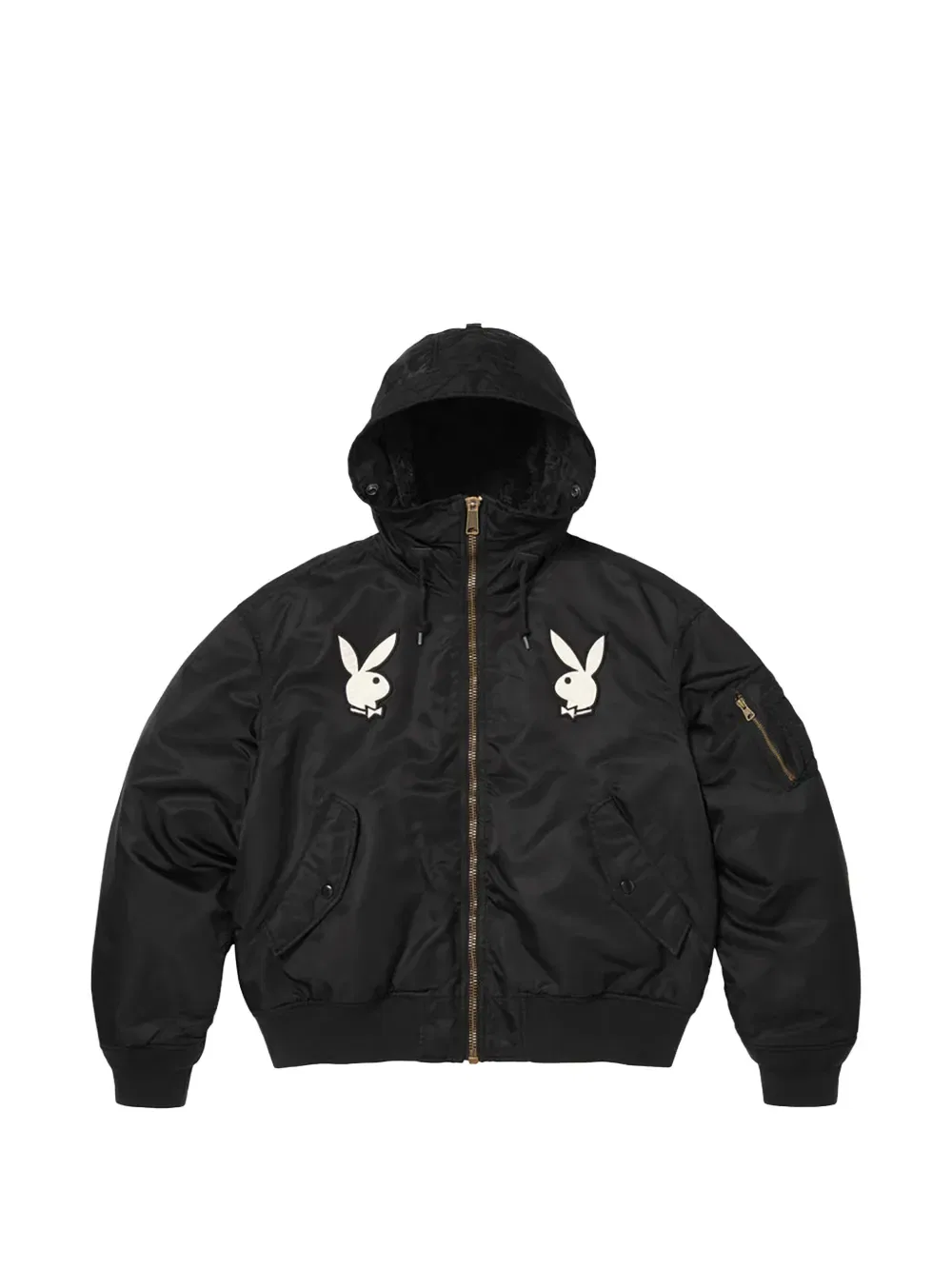 Куртка с аппликацией в виде логотипа Playboy Supreme, черный — фото 3