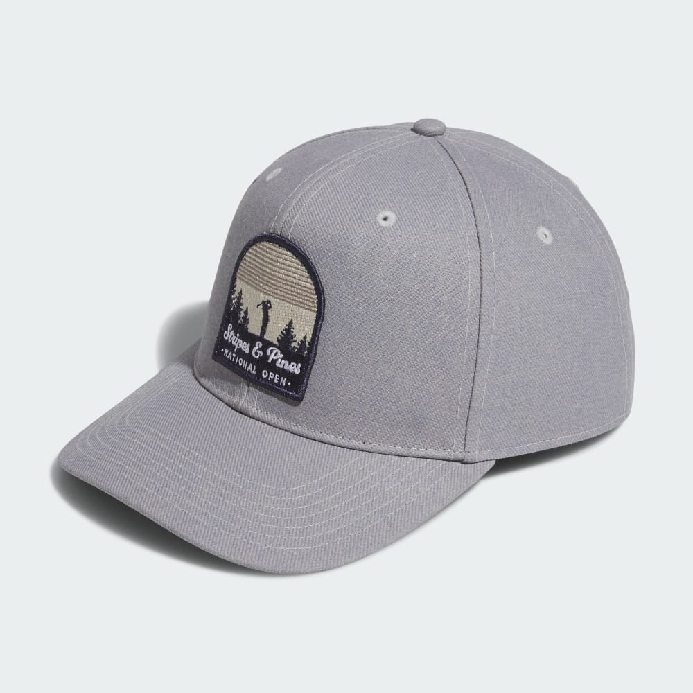 

Бейсболка Adidas Stripes and Pines High-Crown Hat, цвет Light Grey Heather/Alumina