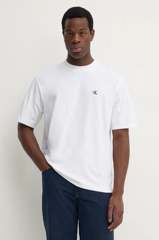 

Хлопковая футболка Calvin Klein Jeans, белый