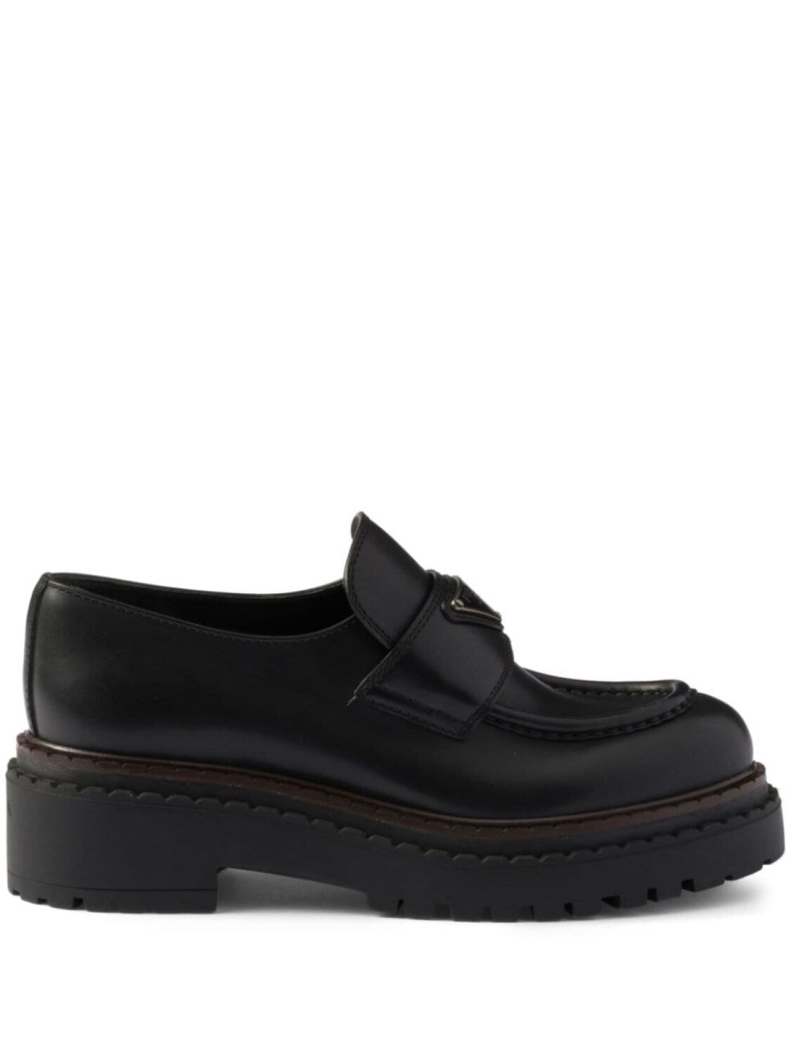 Prada кожаные мокасины, черный