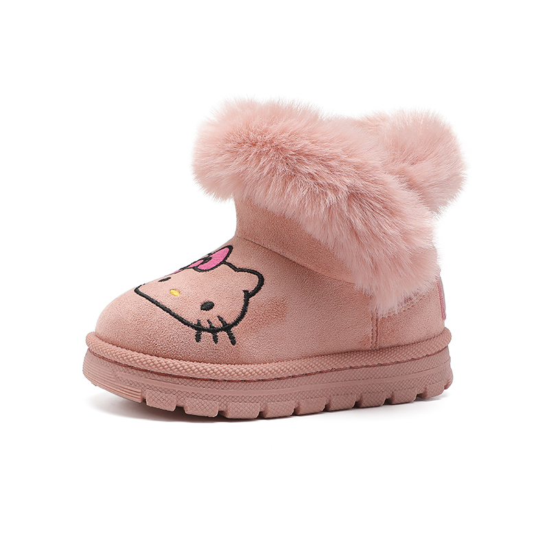 Hello Kitty Hello Kitty Абразивостойкие Легкие Утепленные Высокие Детские Снежные Ботинки Sanrio, camel — фото 4