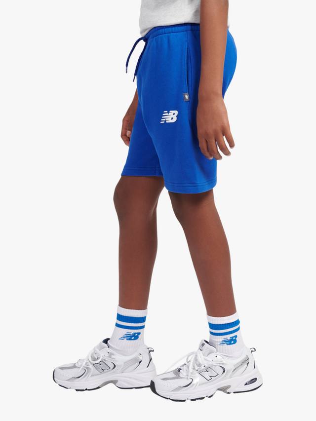 Детские шорты с круглым логотипом из хлопка New Balance, Team Royal — фото 2