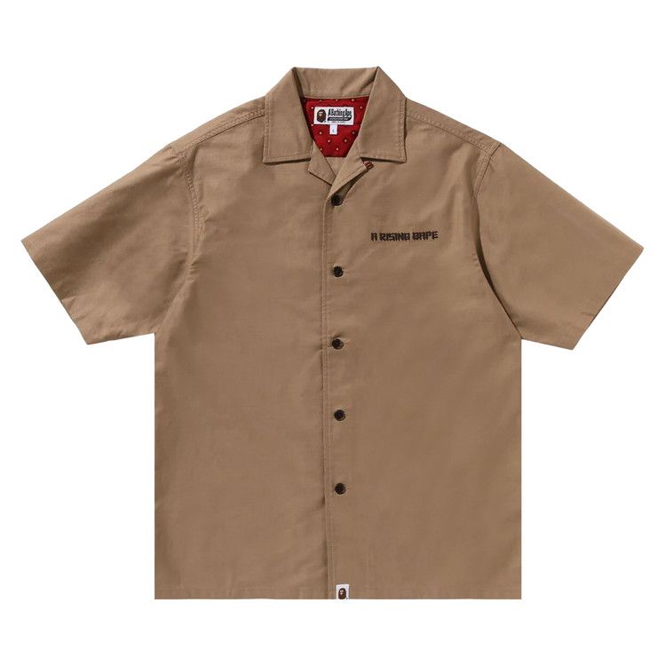 

Рубашка BAPE Dragon Embroidery Open Collar Shirt, Beige