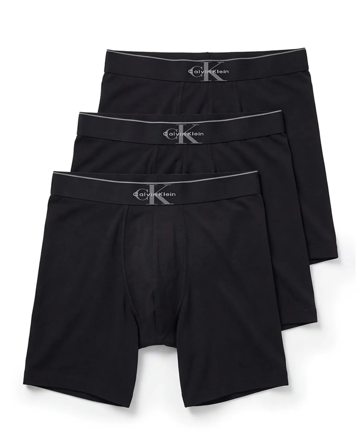 Упаковка из 3 длинных боксеров Calvin Klein, черный — фото 4