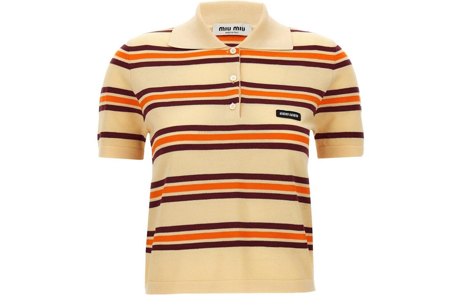 

Рубашка поло женская бежевая Miu Miu