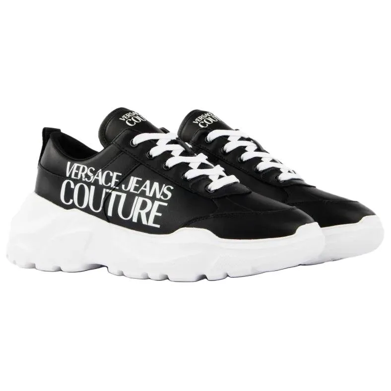 VERSACE JEANS COUTURE Мужские черные кроссовки low top — фото 4