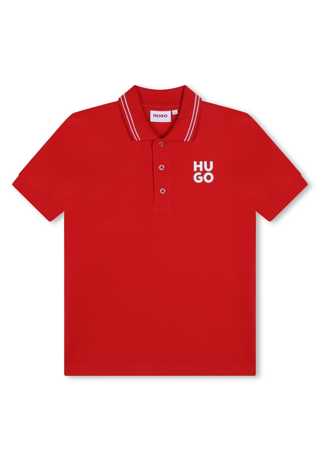 

Рубашка поло SHORT SLEEVE HUGO Kids, красный