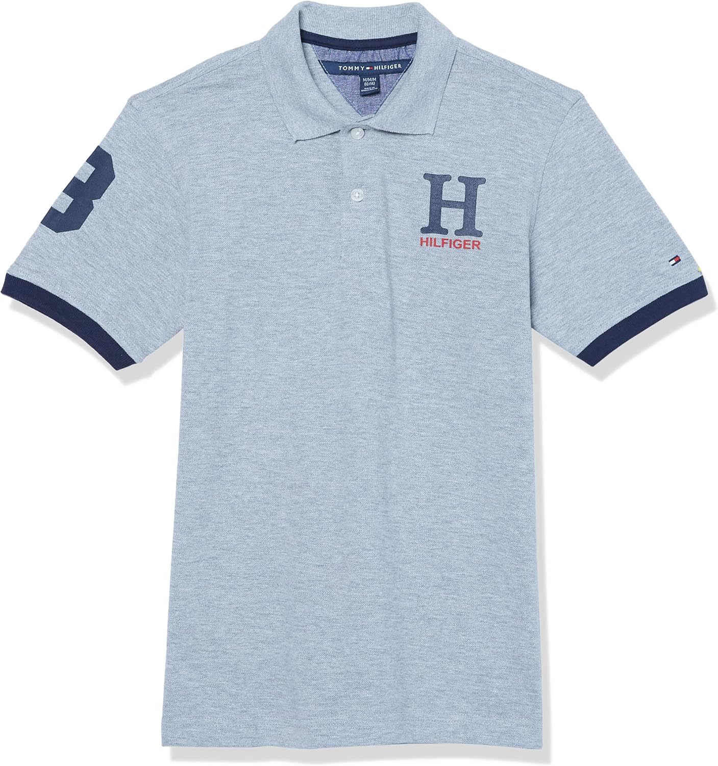 

Матовое поло с короткими рукавами для мальчиков (для детей старшего возраста) Tommy Hilfiger, Classic Grey Heather