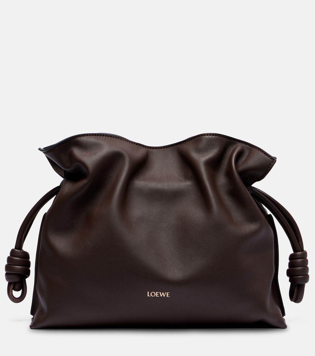 

Средний кожаный клатч Flamenco Loewe, коричневый