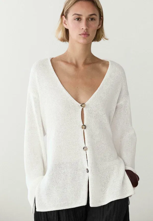 Кардиган Massimo Dutti, белый