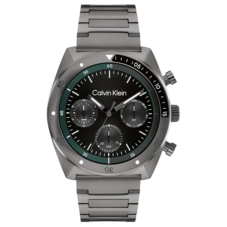 

Calvin Klein Мужские наручные часы с кварцевым механизмом на стальном браслете 42 мм черный циферблат