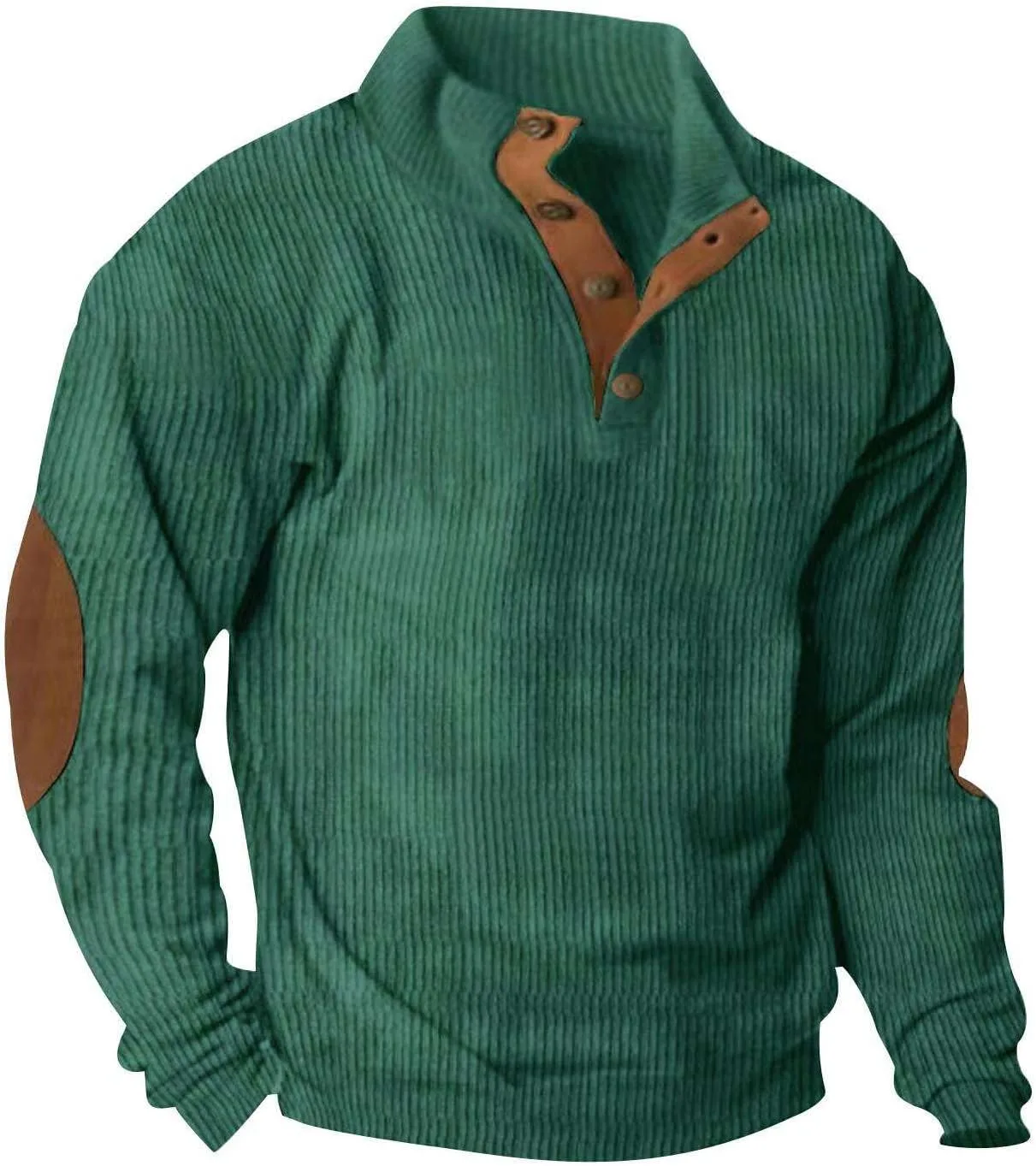 

Свитшот мужской на пуговицах с длинными рукавами и воротником-стойкой COROFY