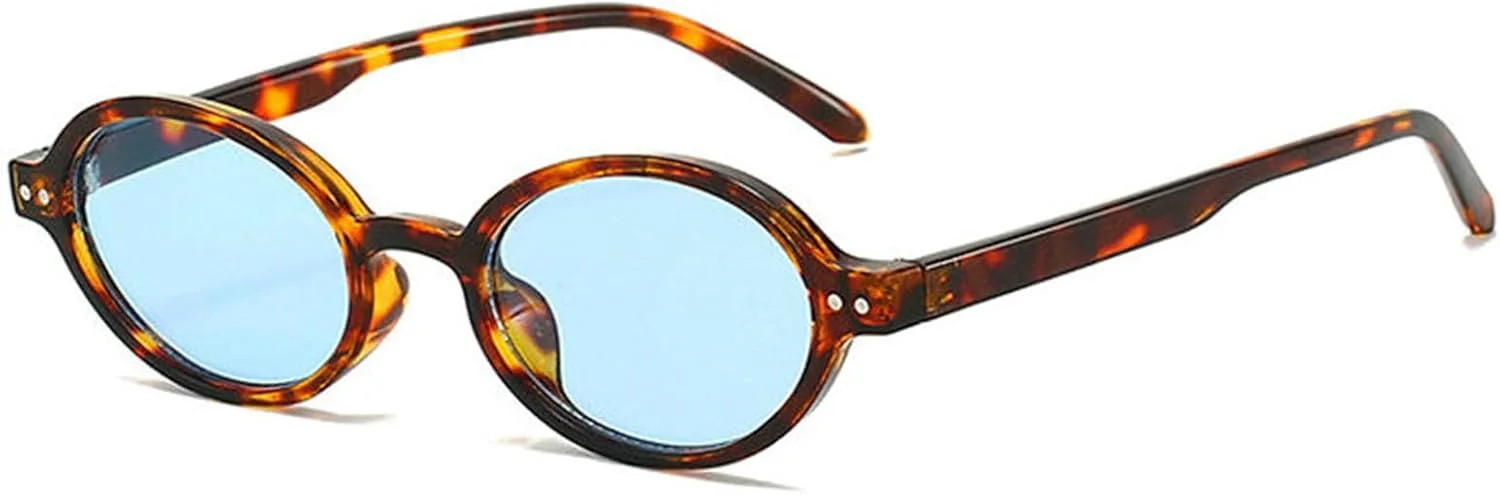 

Солнцезащитные очки Helena Retro Small Round для мужчин и женщин, модные круглые солнцезащитные очки с заклепками, черные, с защитой от УФ-излучения UV400, C5