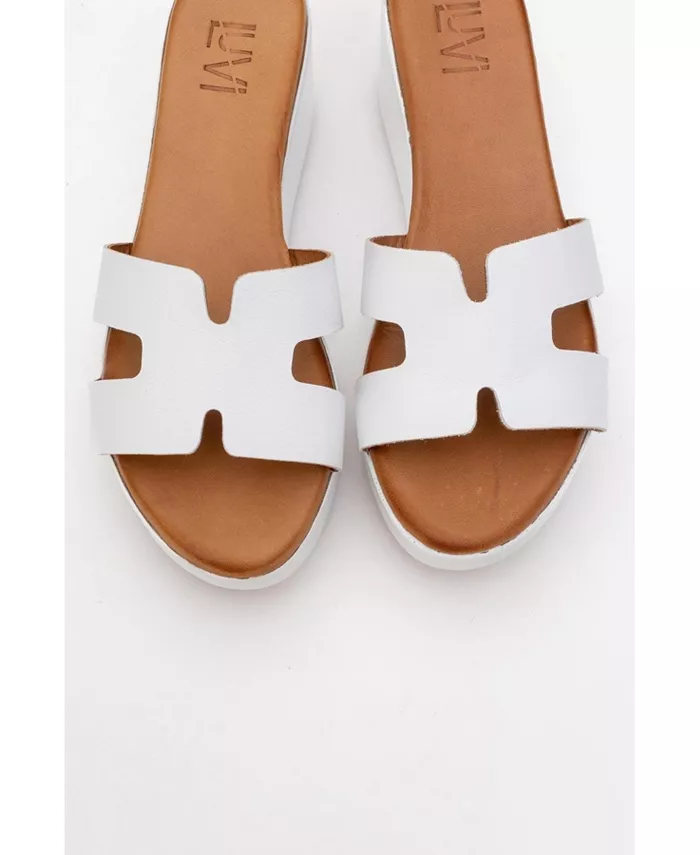 Сандалии Lia Leather на платформе (женские) Forever & Always Shoes, белый — фото 2