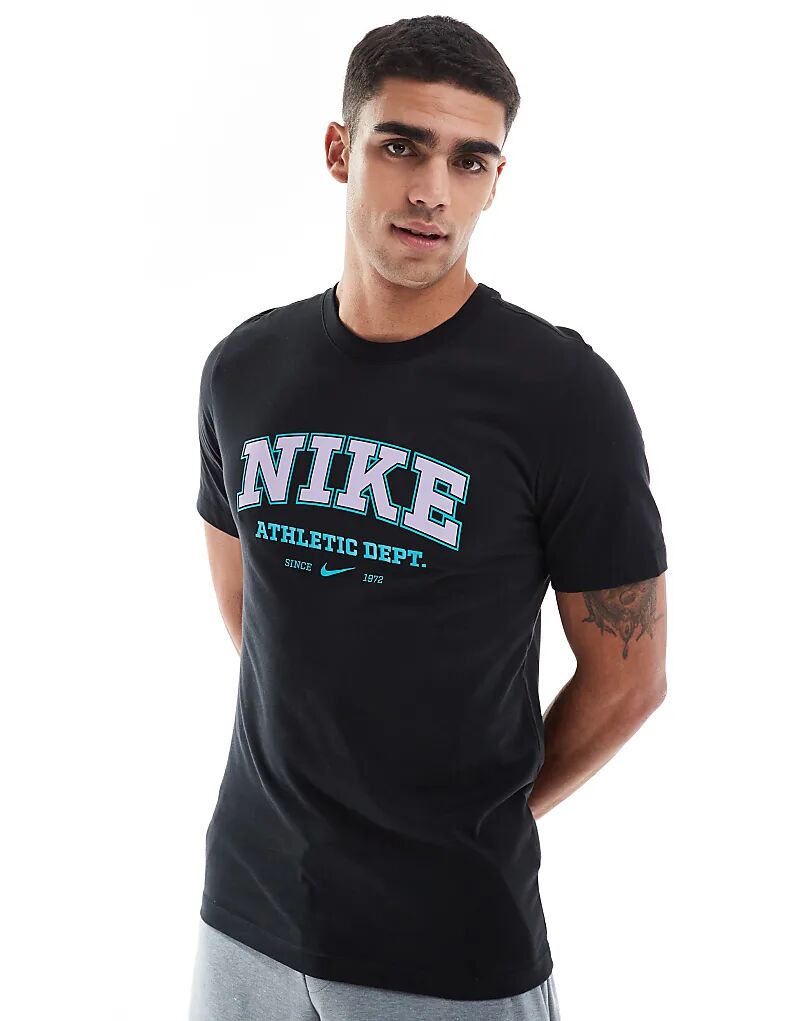 

Футболка с коротким рукавом и надписью Dri-FIT черного цвета Nike Training