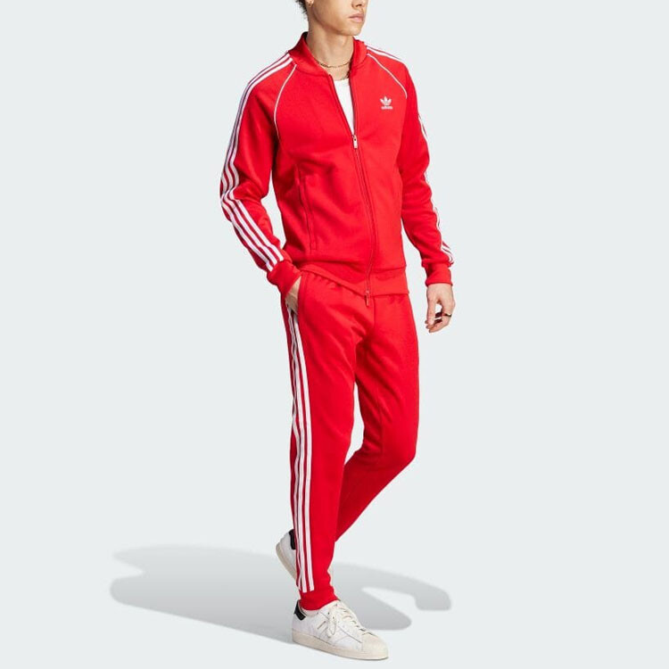 Спортивные штаны с вышитым логотипом Adidas Adidas Originals, красный — фото 4