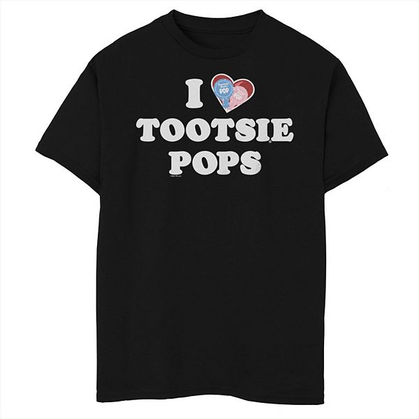 

Футболка с принтом Boys 8-20 husky tootsie roll pop i heart tootsie pops Licensed Character