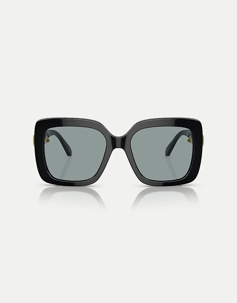 

Солнцезащитные очки Swarovski Sk6001 квадратной формы с серыми линзами в черном цвете