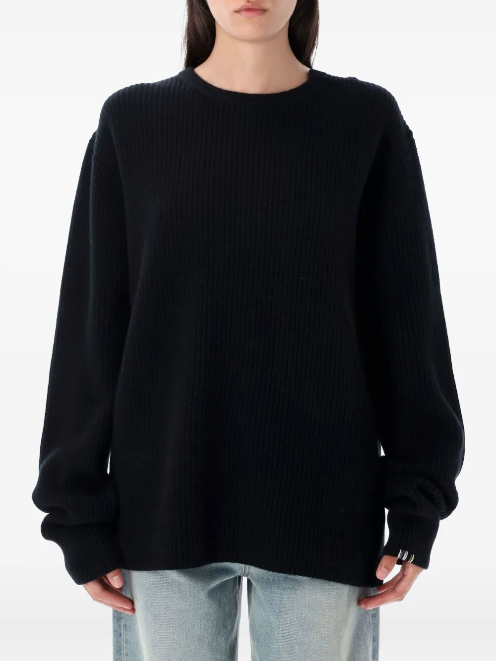 

Свитер ребристой вязки extreme cashmere, черный
