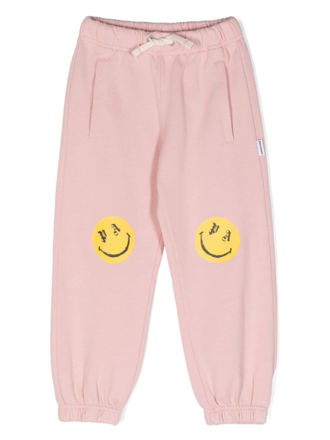 

Palm Angels Kids спортивные брюки с кулиской и принтом Smiley, розовый