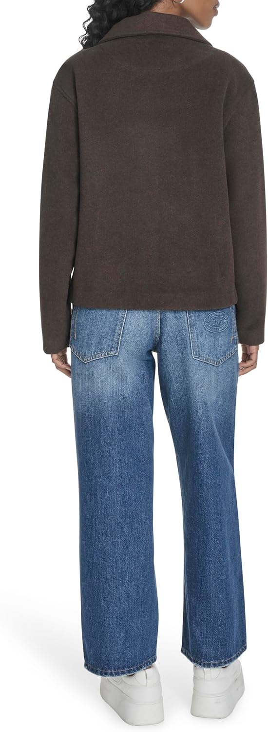 Женская шерстяная куртка Levi's Harper Shortie, New Chocolate Brown — фото 3
